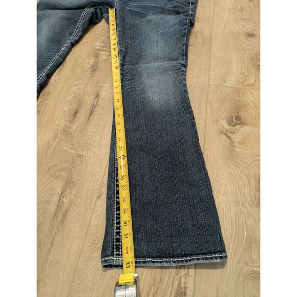 LONG Silver Aiko Mid Rise Jeans (33L) Bootcut EUC - Picture 9 of 12